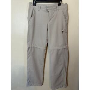 Columbia Women’s Zip Off Hiking Pants Shorts Tan Khaki Convertible Medium 8